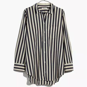 Madewell tunic shirt in Hampden stripe